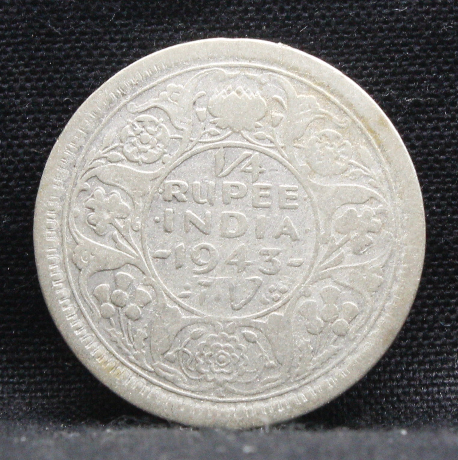 Quarter Rupee 1943 George VI Silver coins
