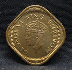Half Anna 1943 George VI Nickel-Brass coins