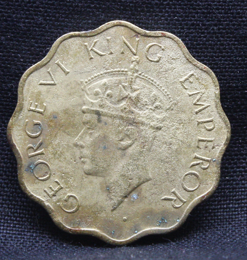 1 Anna 1943 George VI Copper-Nickel coins