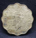1 Anna 1943 George VI Copper-Nickel coins